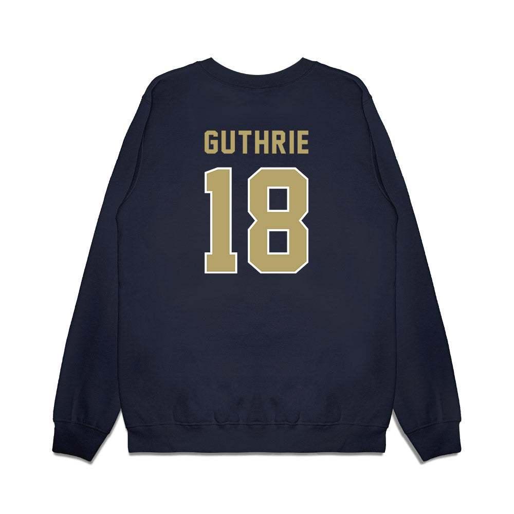 Georgia Tech - NCAA Football : Ben Guthrie - Vintage Helmet Premium Crewneck Sweatshirt-1