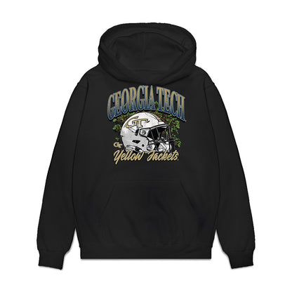 Georgia Tech - NCAA Football : Shymeik Jones - Vintage Helmet Premium Hooded Sweatshirt-0