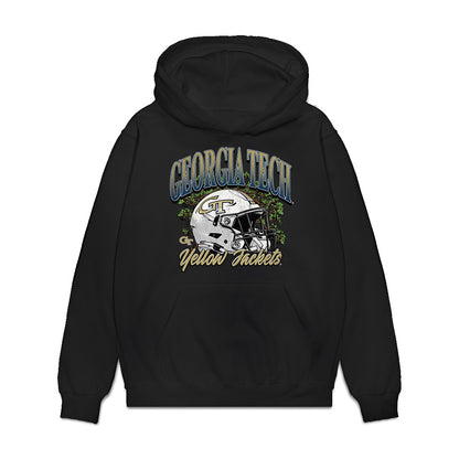Georgia Tech - NCAA Football : Isiah Canion - Vintage Helmet Premium Hooded Sweatshirt-0
