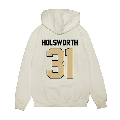 Purdue - NCAA Football : Carter Holsworth - Vintage Helmet Premium Hooded Sweatshirt-1