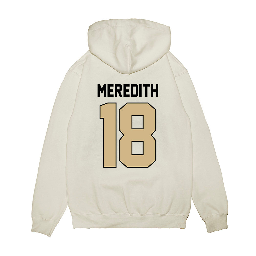 Purdue - NCAA Football : Bennett Meredith - Vintage Helmet Premium Hooded Sweatshirt-1