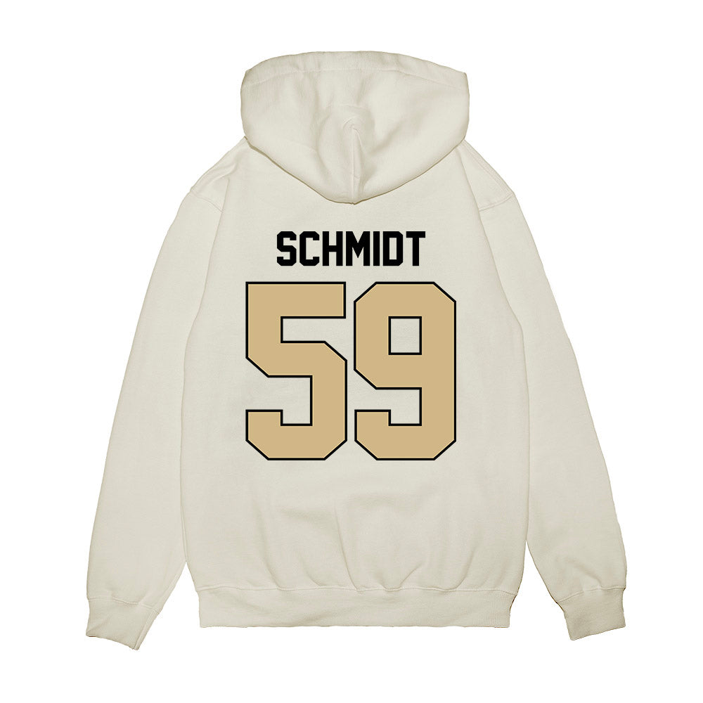 Purdue - NCAA Football : Justin Schmidt - Vintage Helmet Premium Hooded Sweatshirt-1