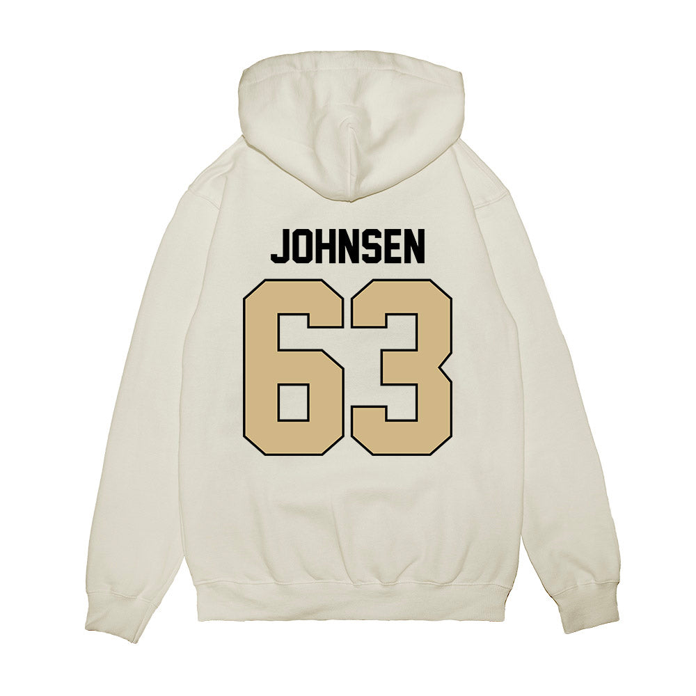 Purdue - NCAA Football : Jimmy Johnsen - Vintage Helmet Premium Hooded Sweatshirt-1