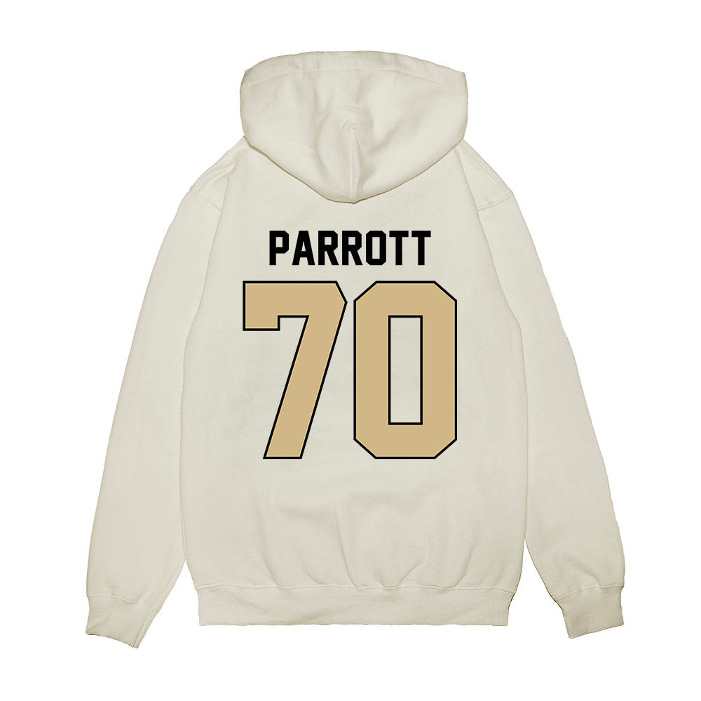 Purdue - NCAA Football : Maxwell Parrott - Vintage Helmet Premium Hooded Sweatshirt-1
