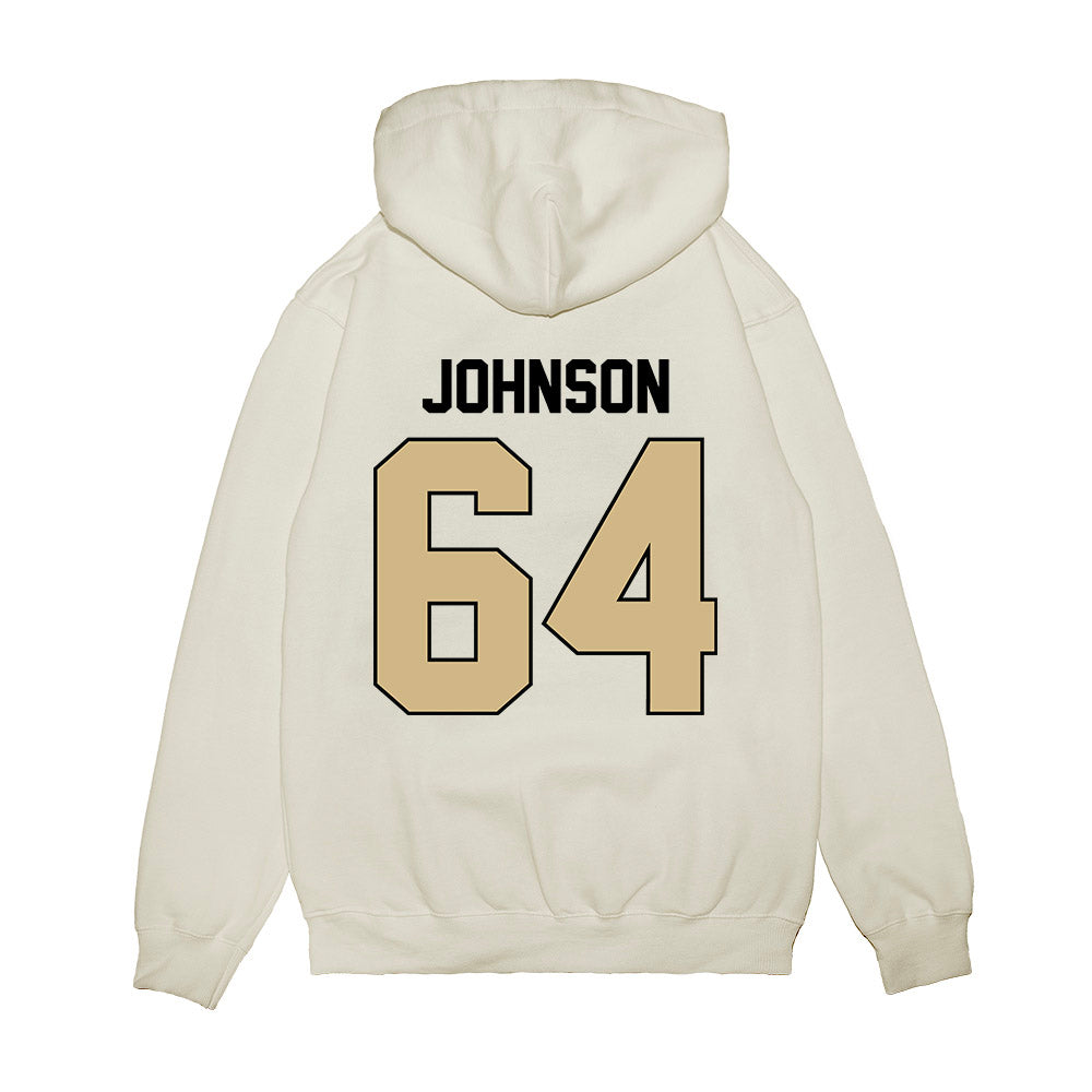 Purdue - NCAA Football : Austin Johnson - Vintage Helmet Premium Hooded Sweatshirt-1