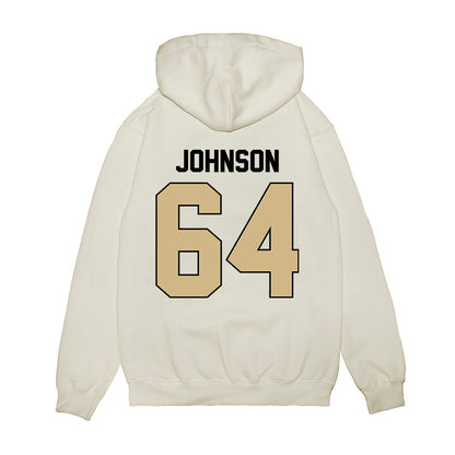 Purdue - NCAA Football : Austin Johnson - Vintage Helmet Premium Hooded Sweatshirt-1
