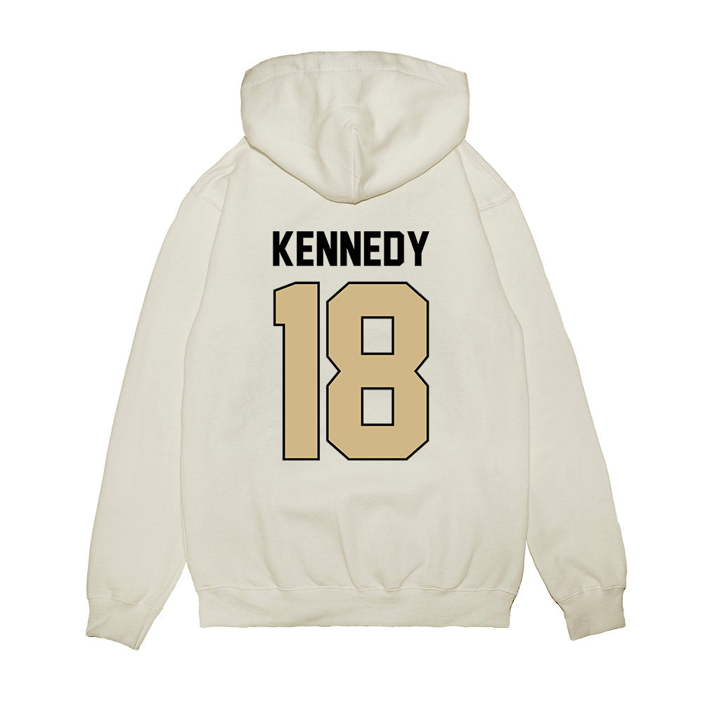 Purdue - NCAA Football : Demeco Kennedy - Vintage Helmet Premium Hooded Sweatshirt-1
