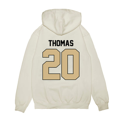 Purdue - NCAA Football : Jaron Thomas - Vintage Helmet Premium Hooded Sweatshirt-1