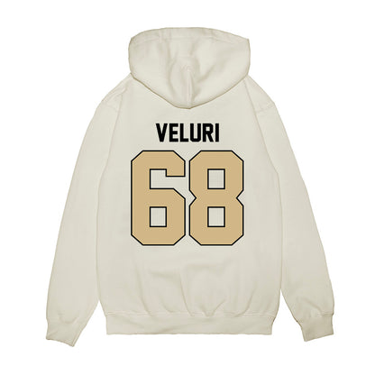 Purdue - NCAA Football : Sankeerth Veluri - Vintage Helmet Premium Hooded Sweatshirt-1