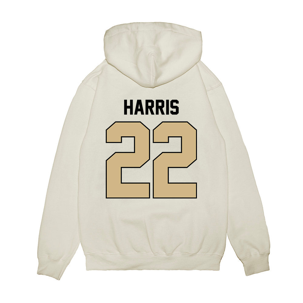 Purdue - NCAA Football : Antonio Harris - Vintage Helmet Premium Hooded Sweatshirt-1