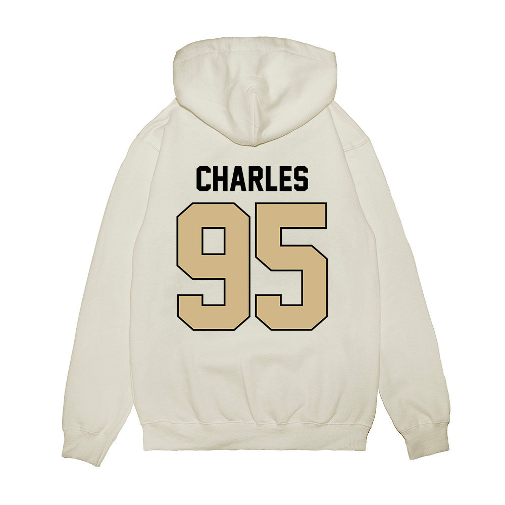 Purdue - NCAA Football : Breylon Charles - Vintage Helmet Premium Hooded Sweatshirt-1