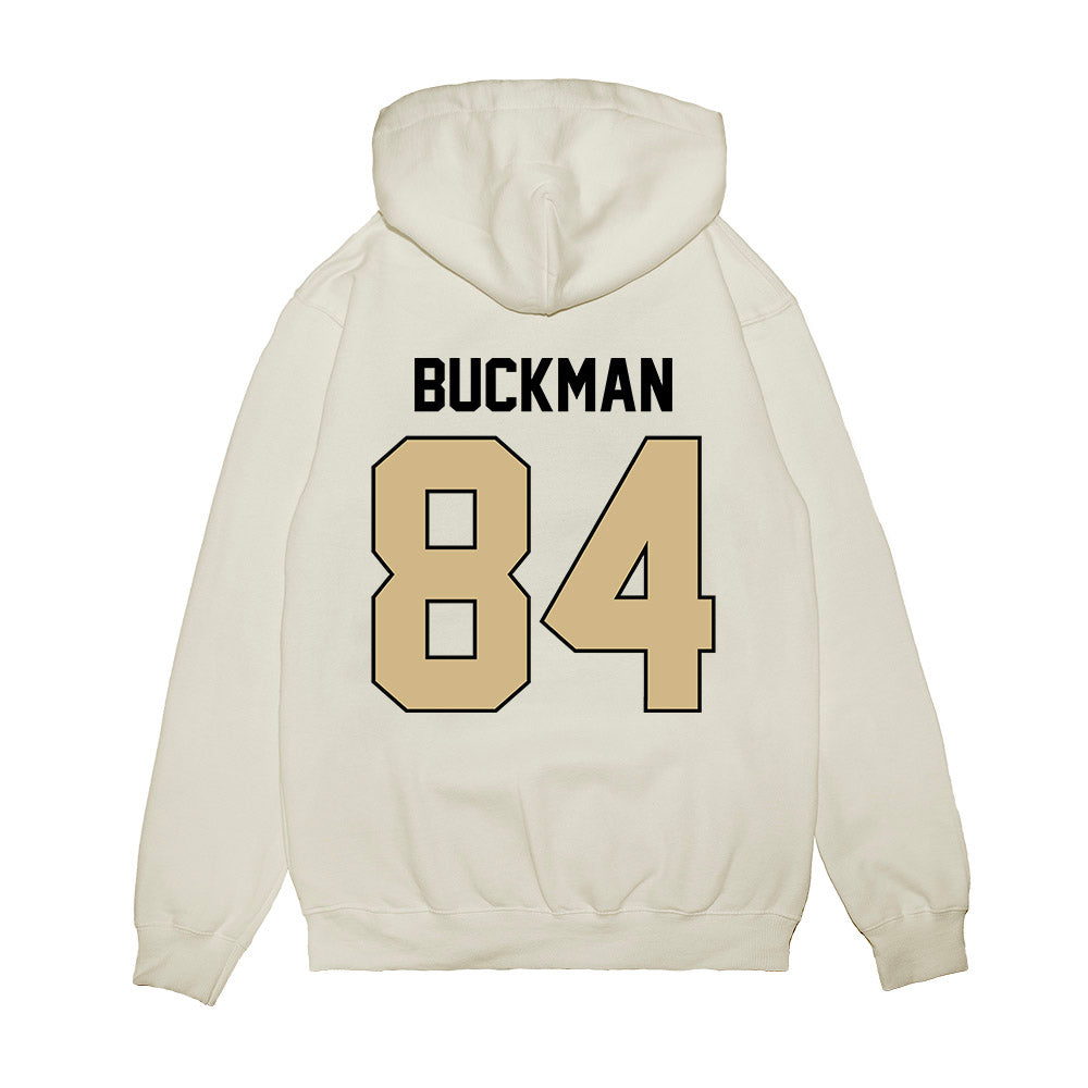 Purdue - NCAA Football : Nolan Buckman - Vintage Helmet Premium Hooded Sweatshirt-1