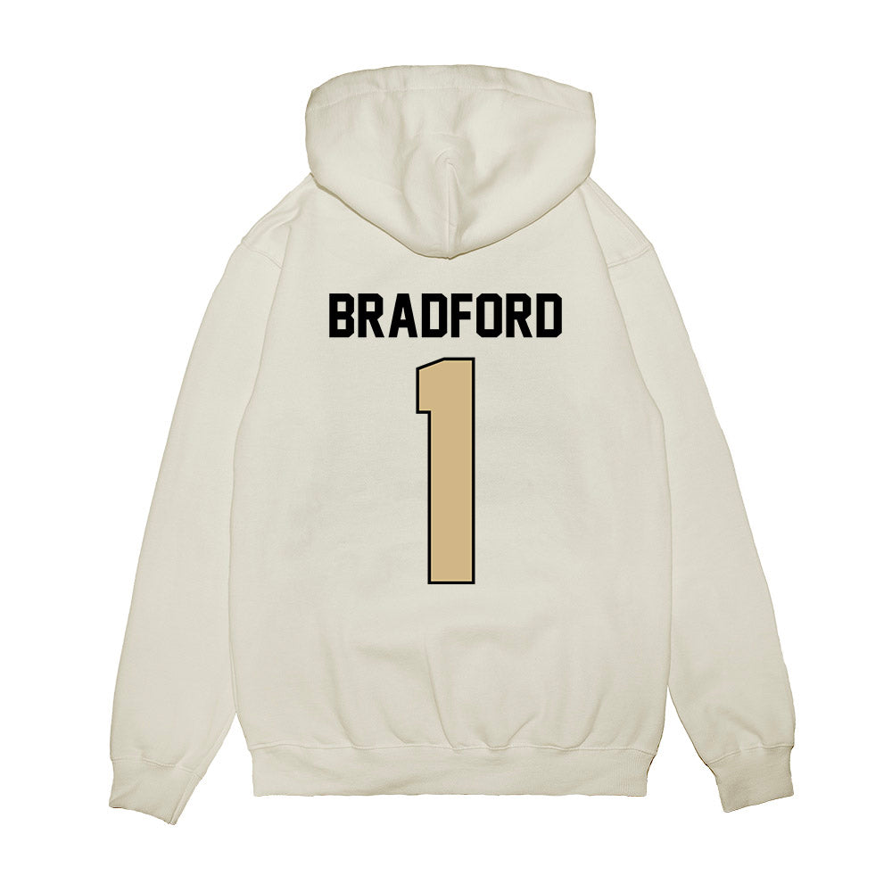 Purdue - NCAA Football : Smiley Bradford - Vintage Helmet Premium Hooded Sweatshirt-1