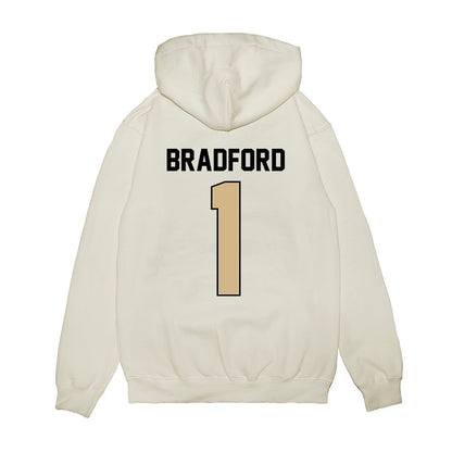 Purdue - NCAA Football : Smiley Bradford - Vintage Helmet Premium Hooded Sweatshirt-1