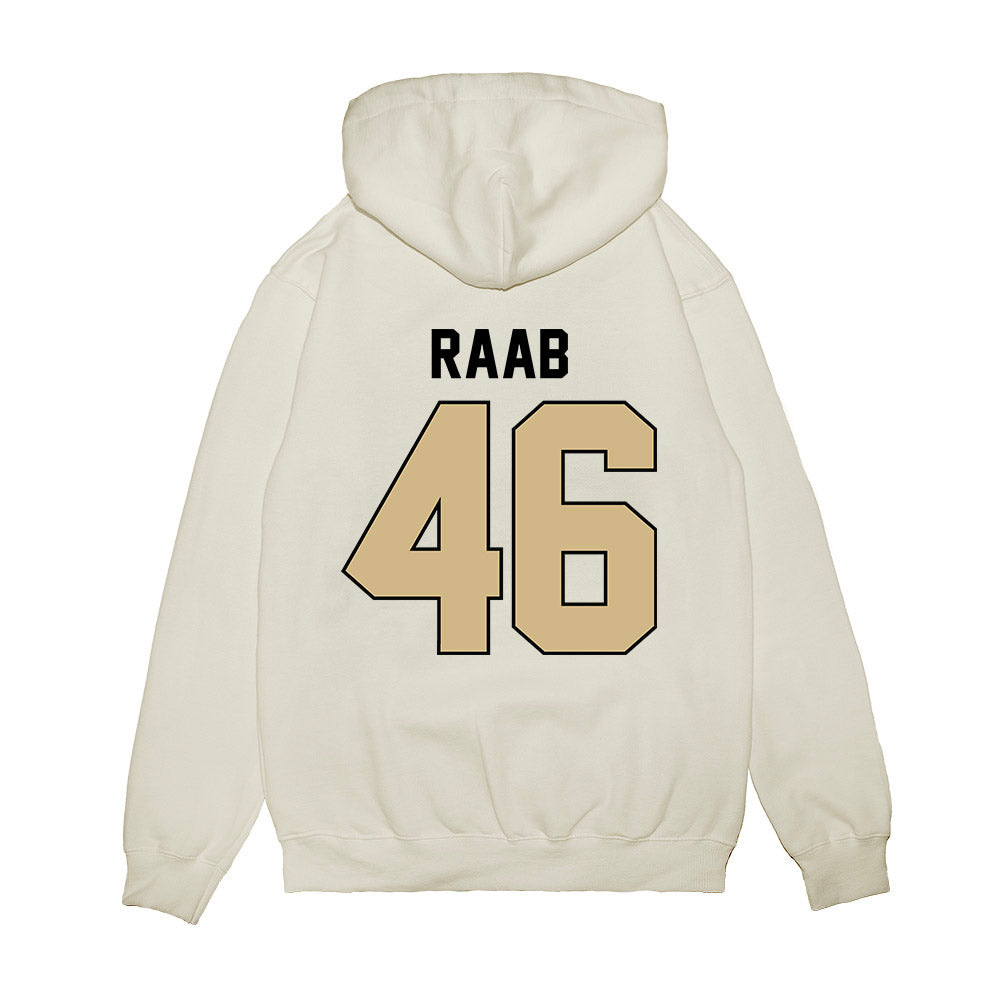 Purdue - NCAA Football : Luke Raab - Vintage Helmet Premium Hooded Sweatshirt-1