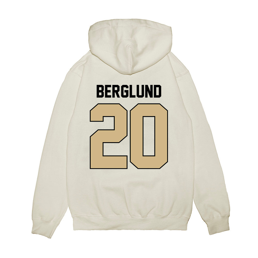 Purdue - NCAA Football : Winston Berglund - Vintage Helmet Premium Hooded Sweatshirt-1