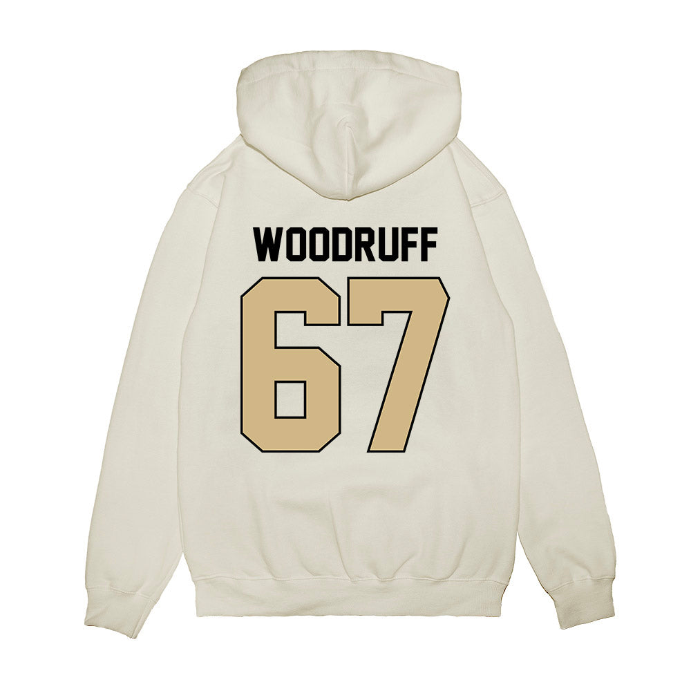 Purdue - NCAA Football : Drew Woodruff - Vintage Helmet Premium Hooded Sweatshirt-1