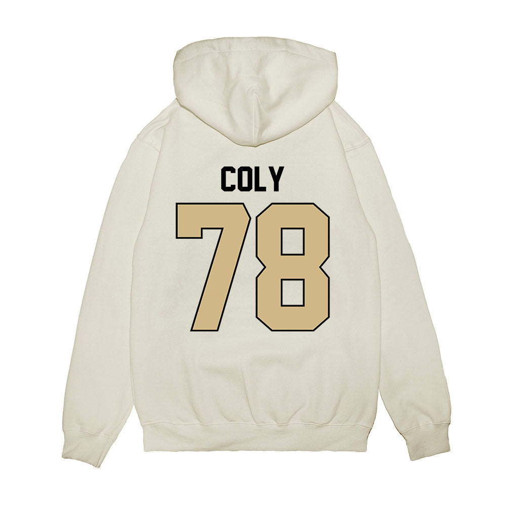Purdue - NCAA Football : Bakyne Coly - Vintage Helmet Premium Hooded Sweatshirt-1