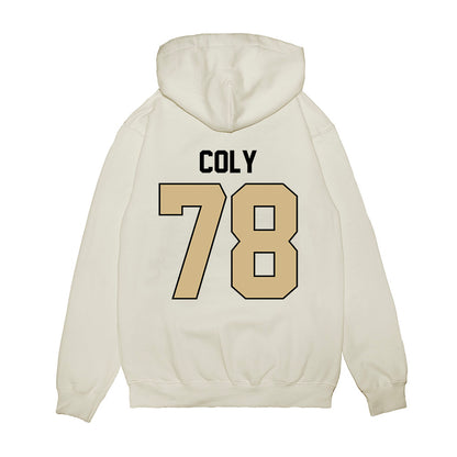 Purdue - NCAA Football : Bakyne Coly - Vintage Helmet Premium Hooded Sweatshirt-1