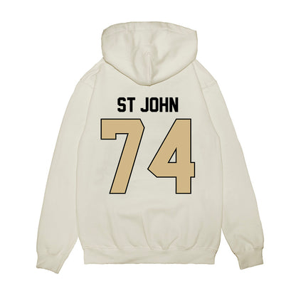 Purdue - NCAA Football : Jalen St John - Vintage Helmet Premium Hooded Sweatshirt-1