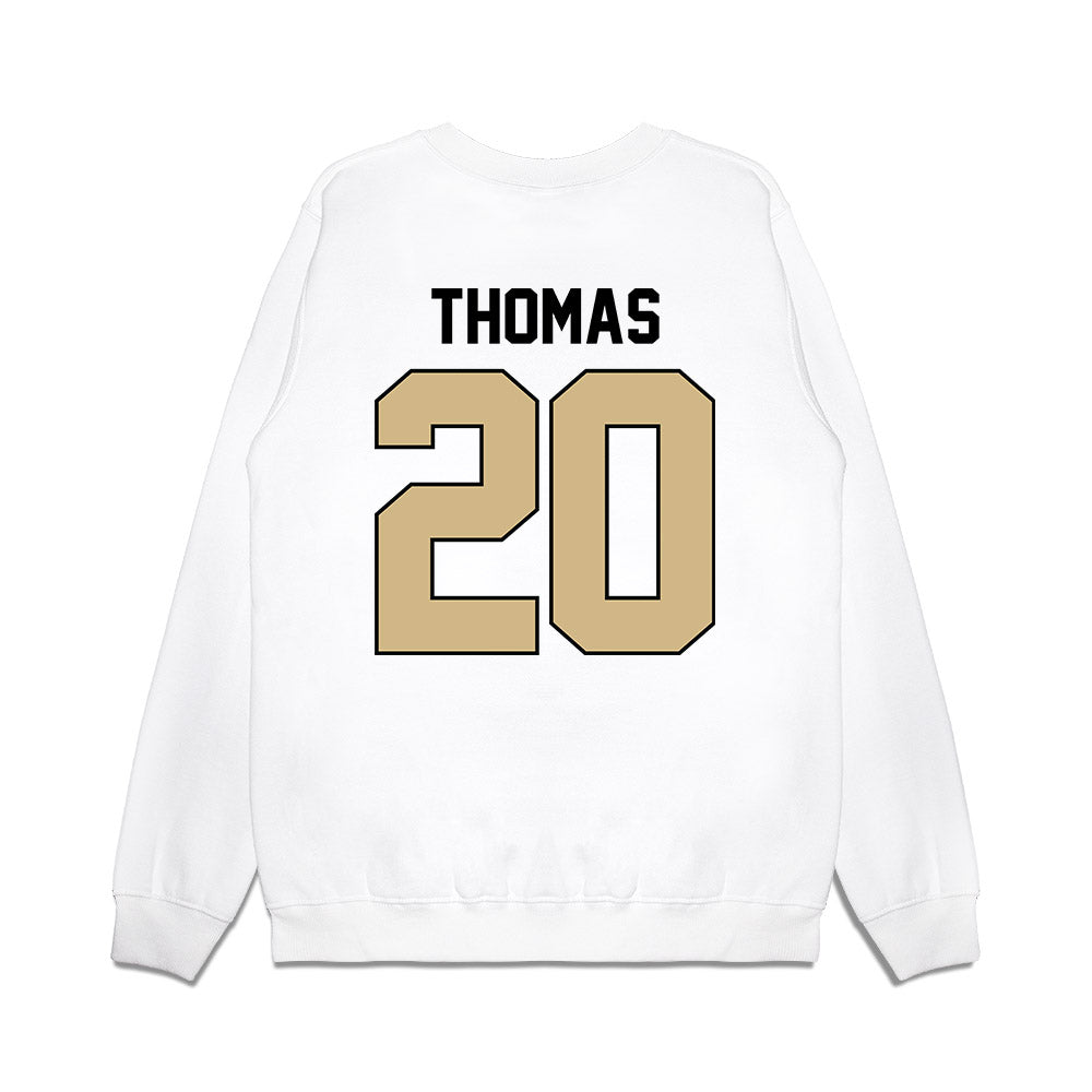 Purdue - NCAA Football : Jaron Thomas - Vintage Helmet Premium Crewneck Sweatshirt-1