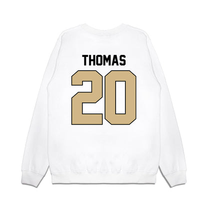 Purdue - NCAA Football : Jaron Thomas - Vintage Helmet Premium Crewneck Sweatshirt-1