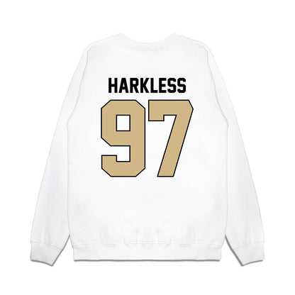 Purdue - NCAA Football : Jamarrion Harkless - Vintage Helmet Premium Crewneck Sweatshirt-1
