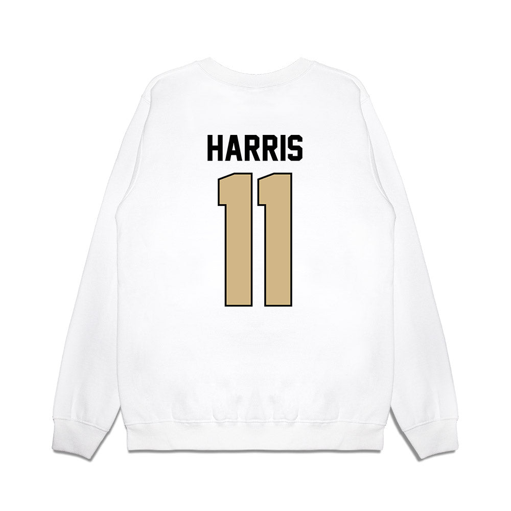 Purdue - NCAA Football : TraMar Harris - Vintage Helmet Premium Crewneck Sweatshirt-1