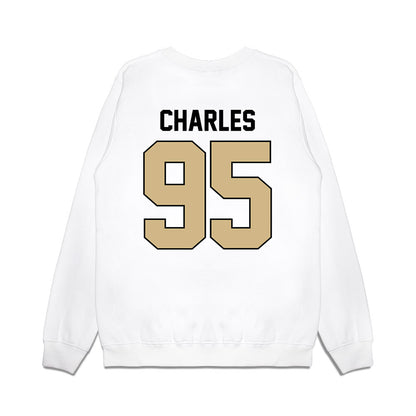 Purdue - NCAA Football : Breylon Charles - Vintage Helmet Premium Crewneck Sweatshirt-1