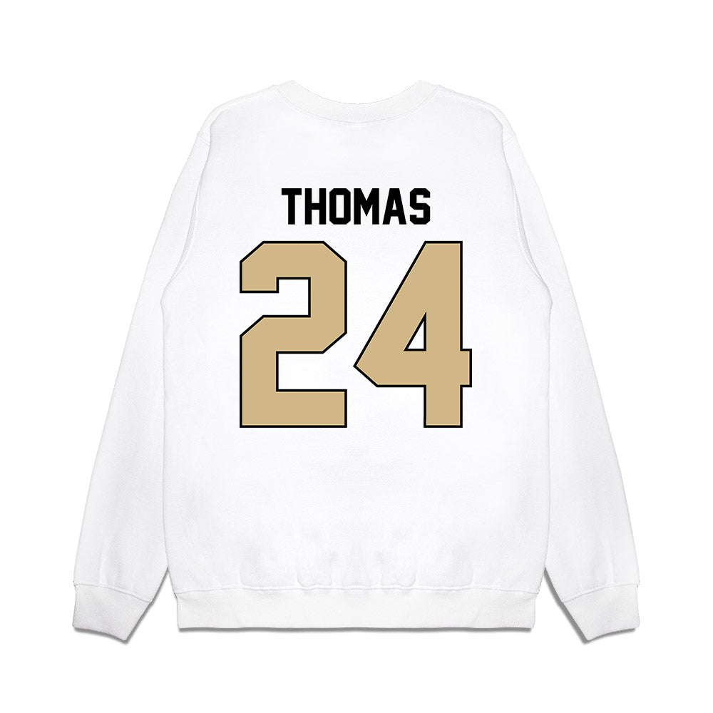 Purdue - NCAA Football : Malachi Thomas - Vintage Helmet Premium Crewneck Sweatshirt-1