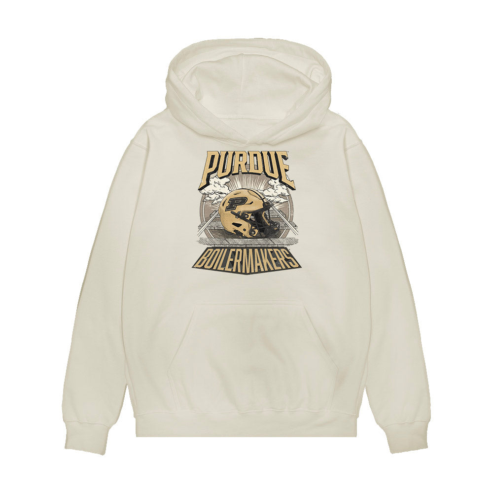 Purdue - NCAA Football : Jude Mccoskey - Vintage Helmet Premium Hooded Sweatshirt-0