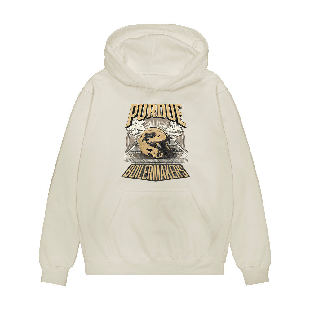 Purdue - NCAA Football : Daniel Hawthorne - Vintage Helmet Premium Hooded Sweatshirt-0