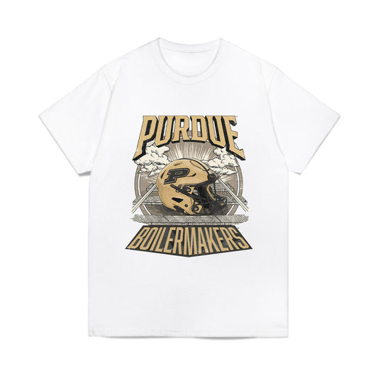 Purdue - NCAA Football : Denylon Morrissette - Vintage Helmet Comfort Colors T-Shirt-0