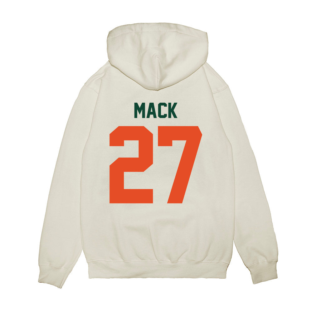 Miami - NCAA Football : Ryan Mack - Vintage Helmet Premium Hooded Sweatshirt-1