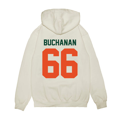 Miami - NCAA Football : Max Buchanan - Vintage Helmet Premium Hooded Sweatshirt-1