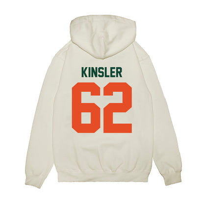 Miami - NCAA Football : Tommy Kinsler - Vintage Helmet Premium Hooded Sweatshirt-1