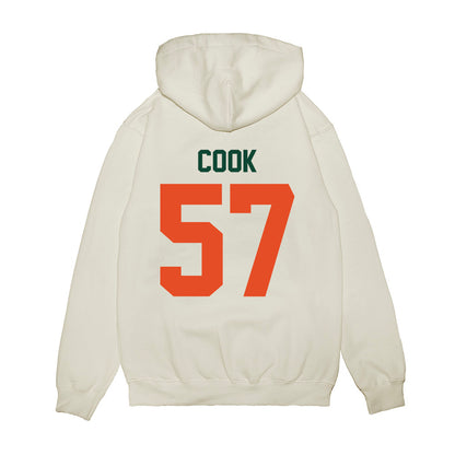 Miami - NCAA Football : Marley Cook - Vintage Helmet Premium Hooded Sweatshirt-1