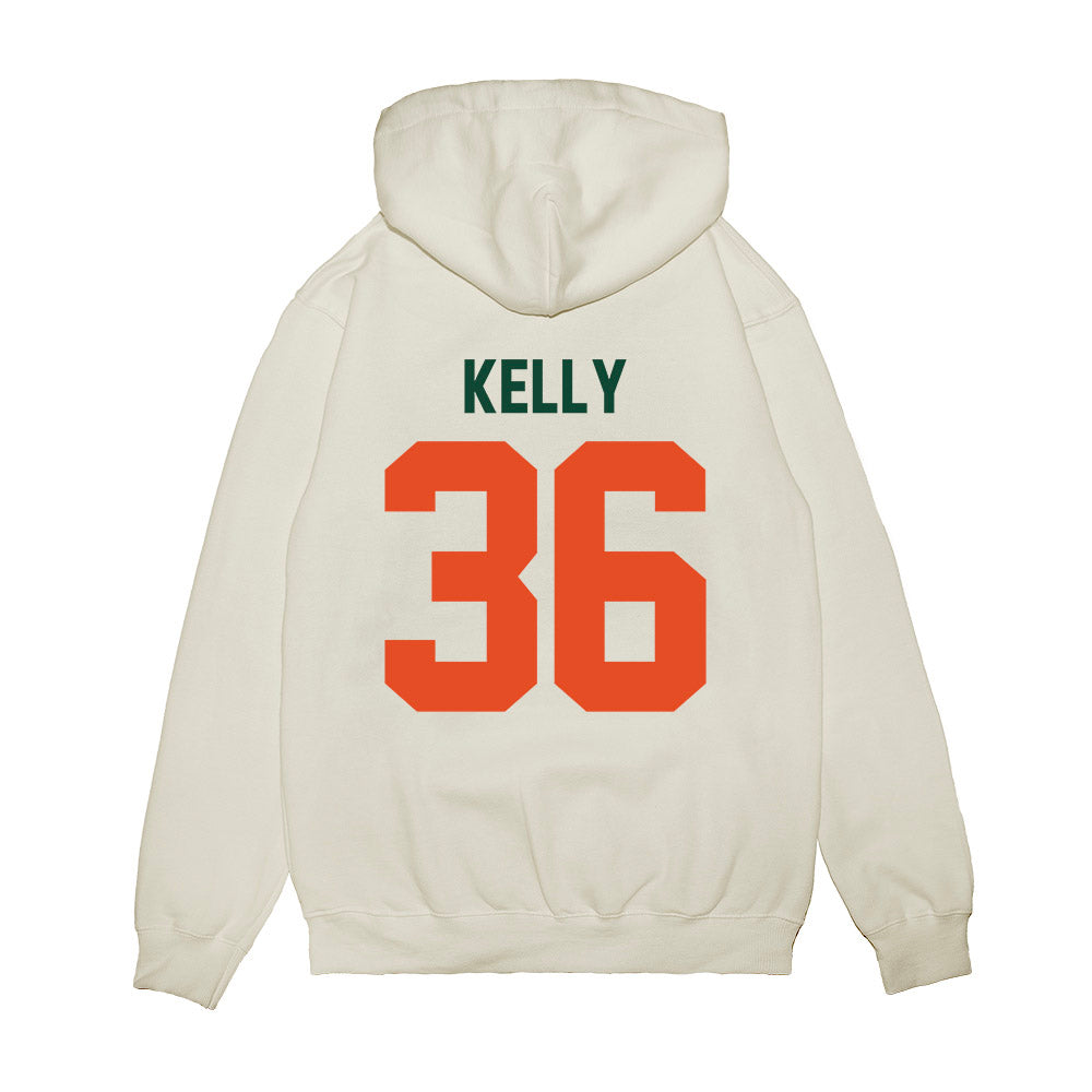 Miami - NCAA Football : Nick Kelly - Vintage Helmet Premium Hooded Sweatshirt-1