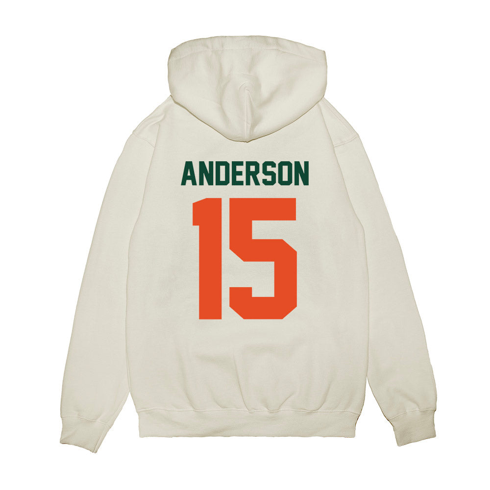Miami - NCAA Football : Judd Anderson - Vintage Helmet Premium Hooded Sweatshirt-1