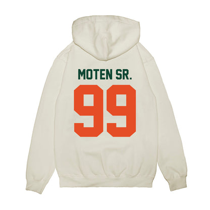 Miami - NCAA Football : Ahmad Moten Sr. - Vintage Helmet Premium Hooded Sweatshirt-1