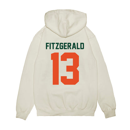 Miami - NCAA Football : Bryce Fitzgerald - Vintage Helmet Premium Hooded Sweatshirt-1