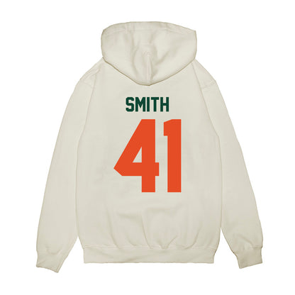 Miami - NCAA Football : Chase Smith - Vintage Helmet Premium Hooded Sweatshirt-1