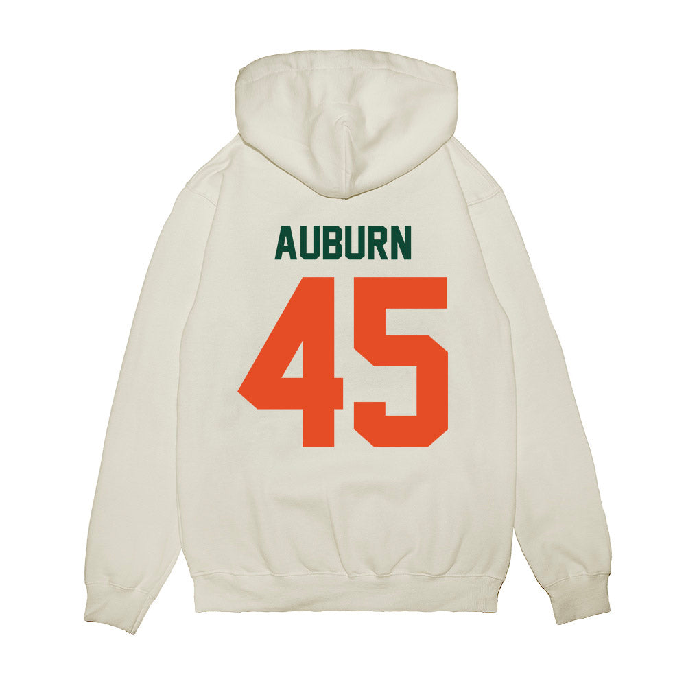 Miami - NCAA Football : Bert Auburn - Vintage Helmet Premium Hooded Sweatshirt-1