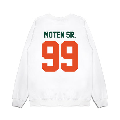 Miami - NCAA Football : Ahmad Moten Sr. - Vintage Helmet Premium Crewneck Sweatshirt-1