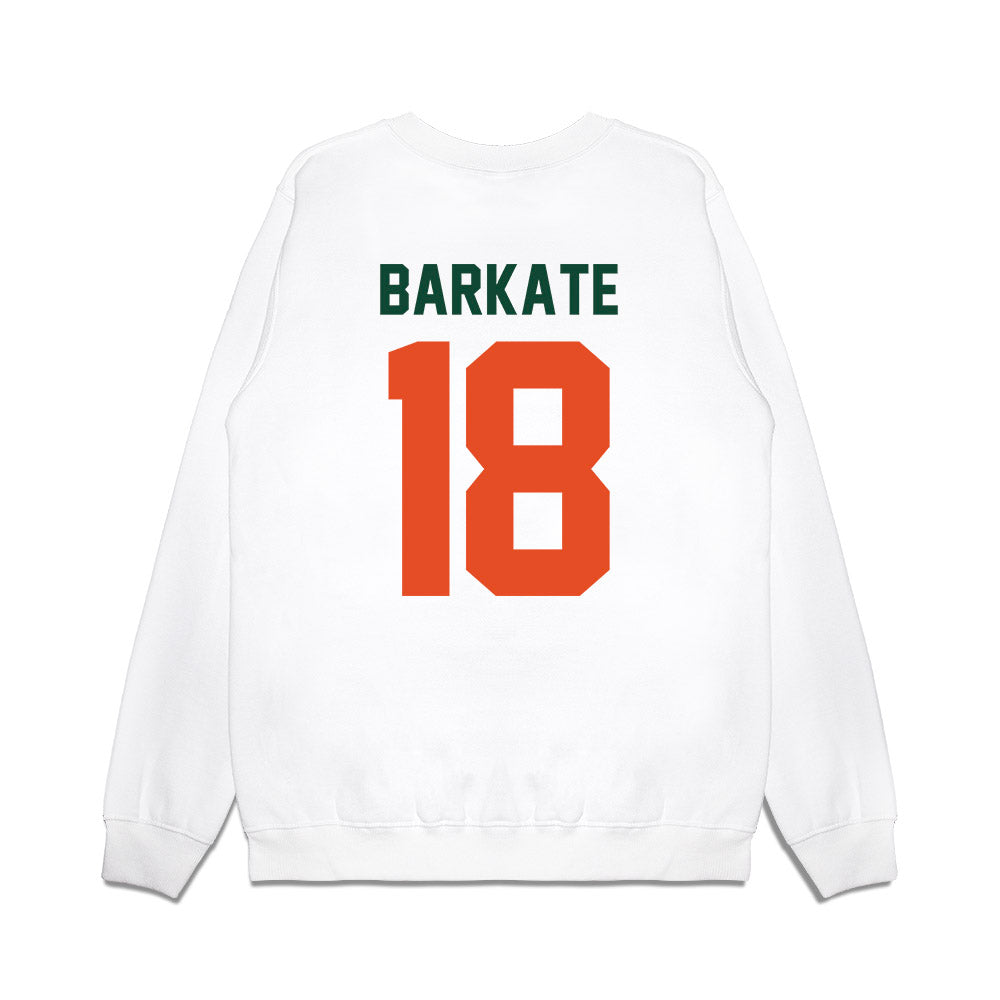 Miami - NCAA Football : Cooper Barkate - Vintage Helmet Premium Crewneck Sweatshirt-1