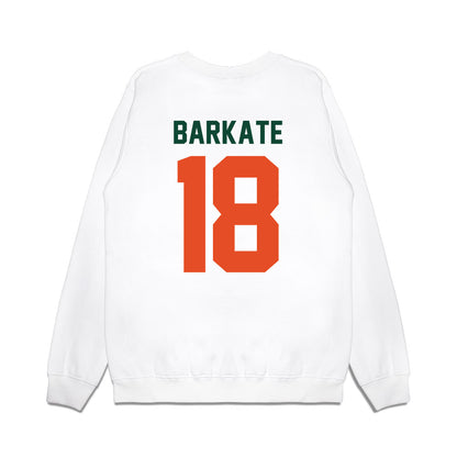 Miami - NCAA Football : Cooper Barkate - Vintage Helmet Premium Crewneck Sweatshirt-1