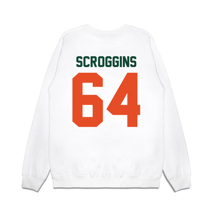 Miami - NCAA Football : Ralph Scroggins - Vintage Helmet Premium Crewneck Sweatshirt-1