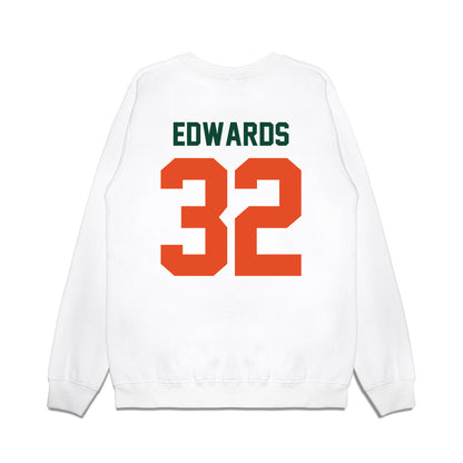 Miami - NCAA Football : Jj Edwards - Vintage Helmet Premium Crewneck Sweatshirt-1