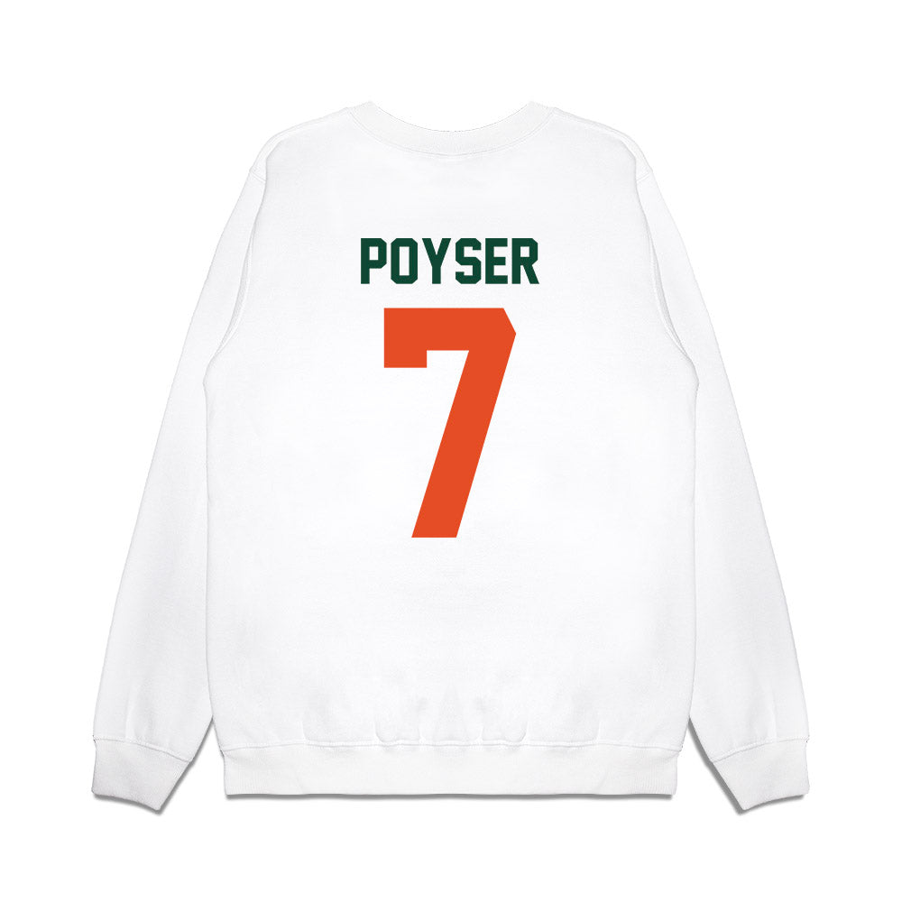 Miami - NCAA Football : Zechariah Poyser - Vintage Helmet Premium Crewneck Sweatshirt-1