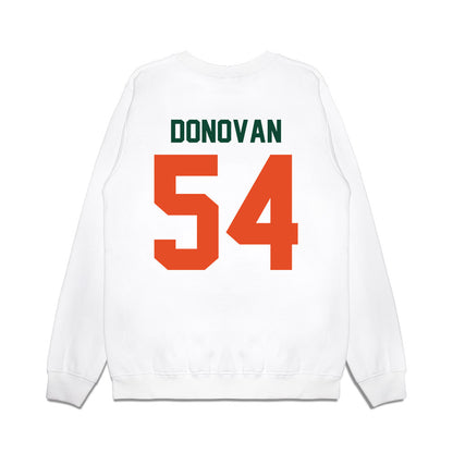 Miami - NCAA Football : Michael Donovan - Vintage Helmet Premium Crewneck Sweatshirt-1
